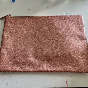 Pink glitter zipper pouch